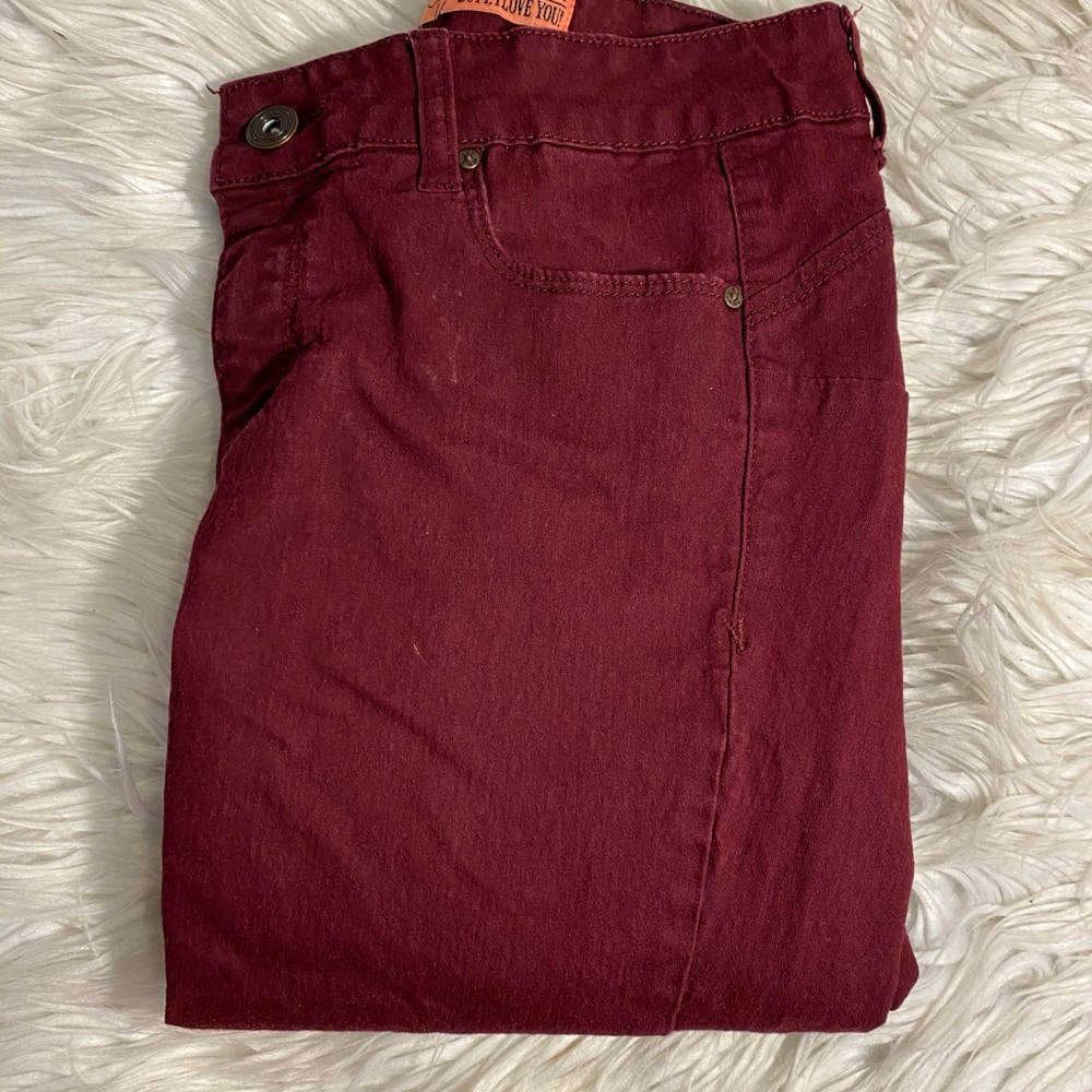 Burgundy Skinny Jeans